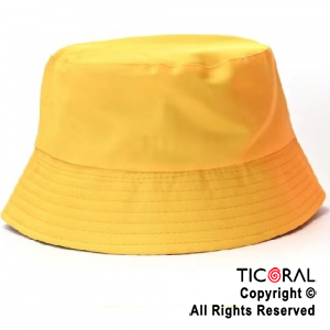 SOMBRERO PILUSO AMARILLO FLUO TELA x 1